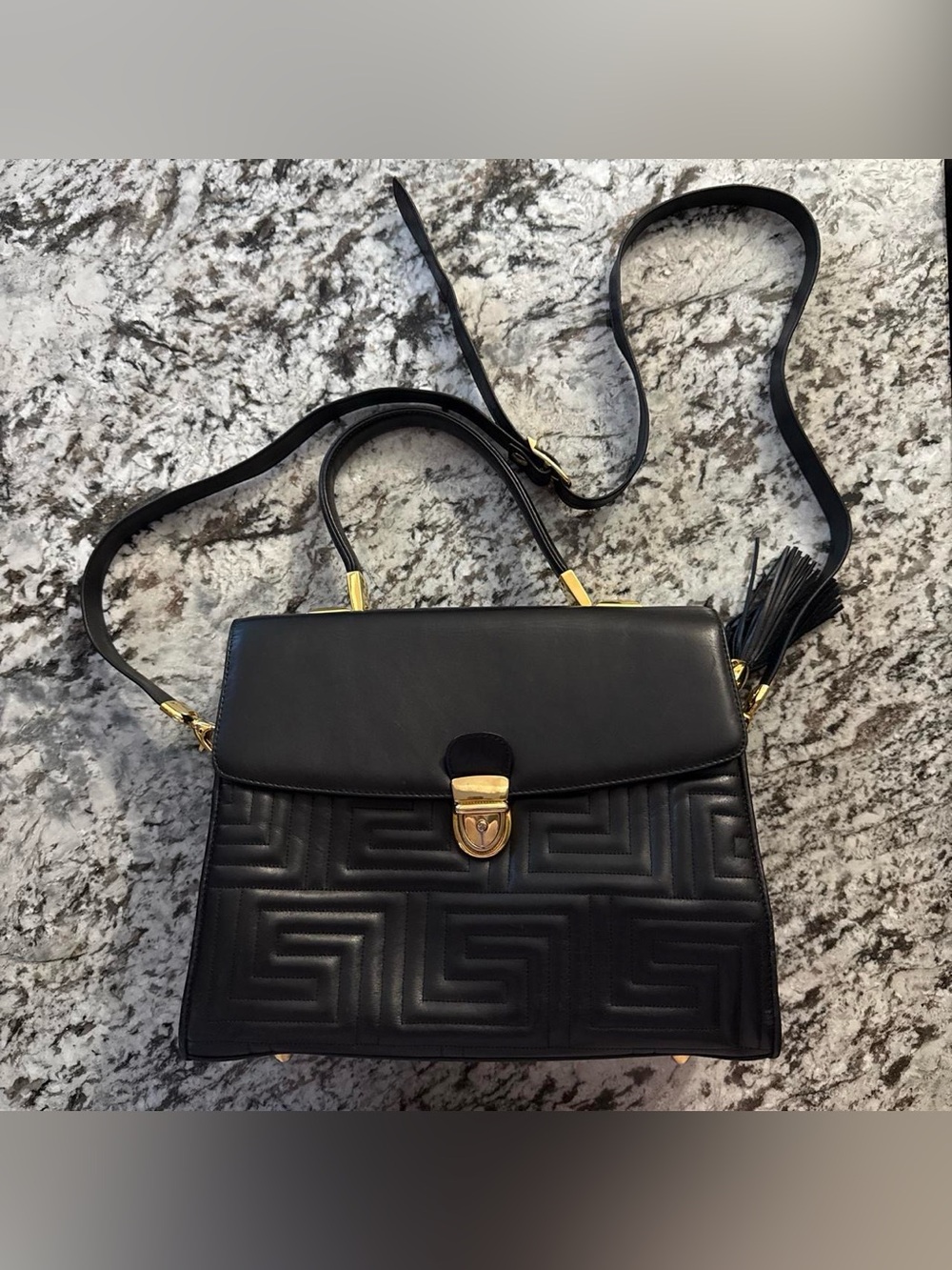 Vintage Valentino Orlandi Black Top Handle Satchel 🖤